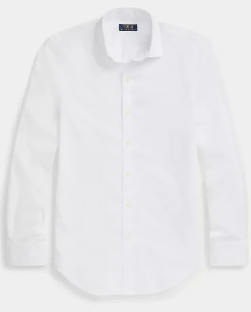Biała koszula z logo Slim Fit
