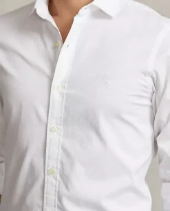 Biała koszula z logo Slim Fit