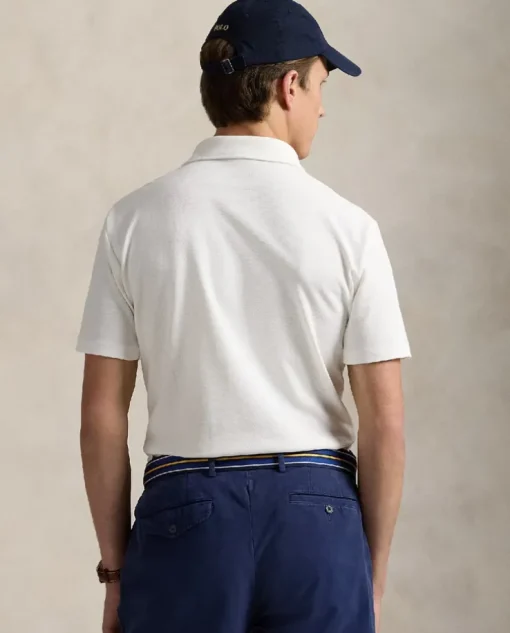 Biała koszulka polo Custom Slim