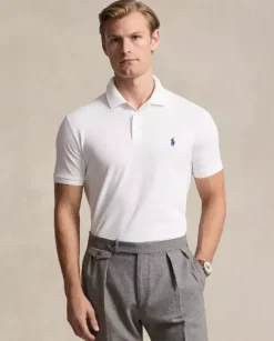 Biała koszulka polo Custom Slim Fit