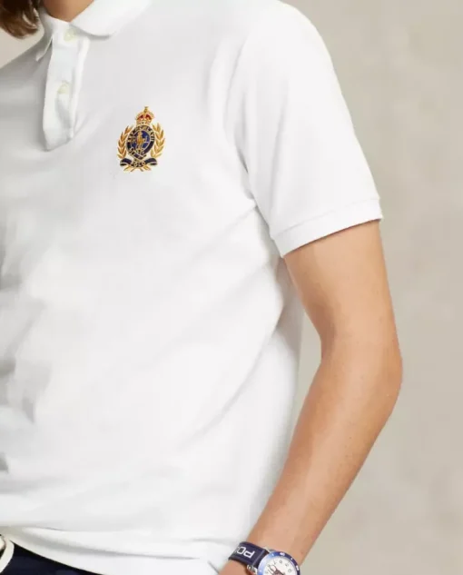 Biała koszulka Polo Custom Slim Fit