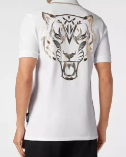 Biała koszulka polo SS Tiger