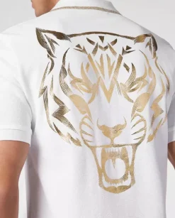 Biała koszulka polo SS Tiger