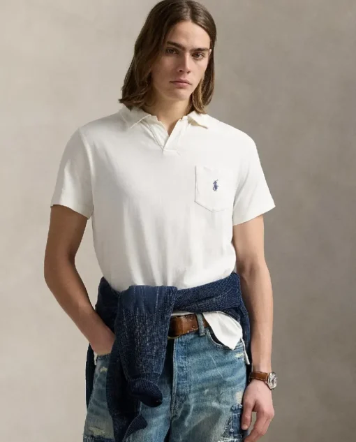Biała koszulka polo Standard Fit