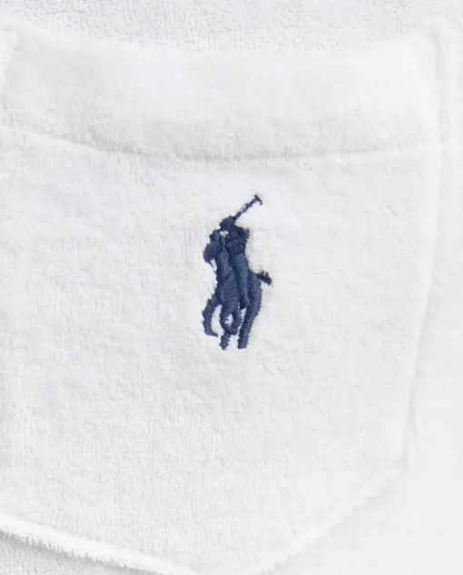 Biała koszulka polo z frotte