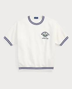Biała koszulka z nadrukiem Vintage Fit