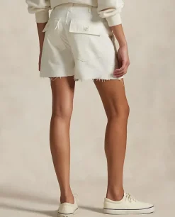 Białe bawełniane shorty