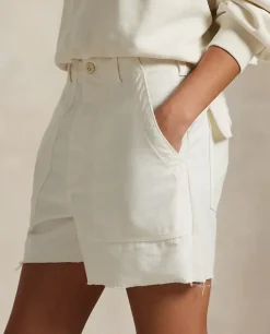Białe bawełniane shorty