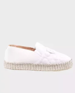 Białe espadryle z logowaniem