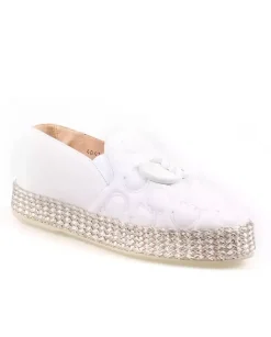 Białe espadryle z logowaniem