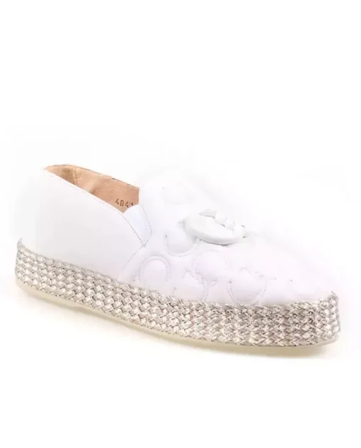 Białe espadryle z logowaniem