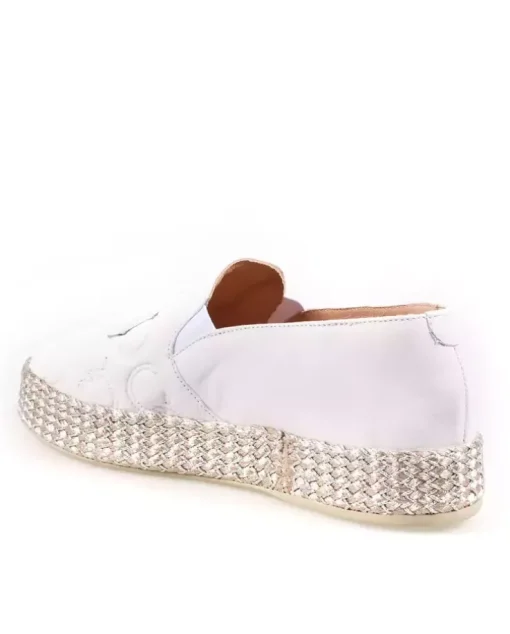 Białe espadryle z logowaniem