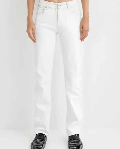 Białe jeansy Cleo Relaxed Fit
