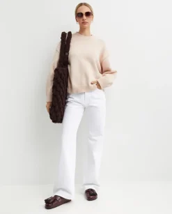 Białe jeansy Korea Relaxed Fit