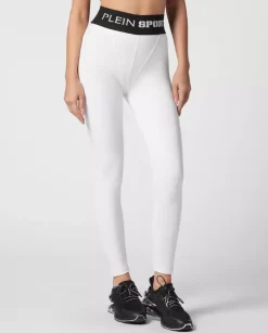 Białe legginsy Push-Up
