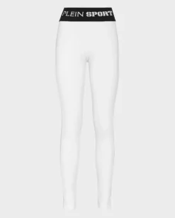 Białe legginsy Push-Up