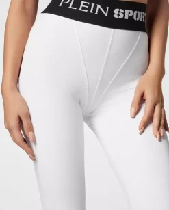 Białe legginsy Push-Up