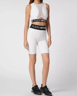 Białe legginsy Push-Up