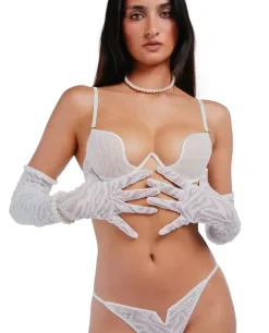 Białe rękawiczki Kylie