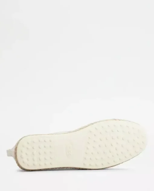 Białe skórzane espadryle Kate Slip-On