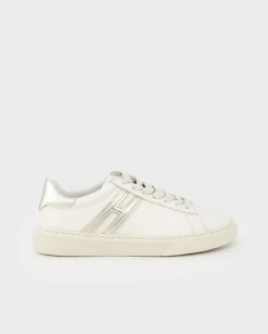 Białe skórzane sneakersy