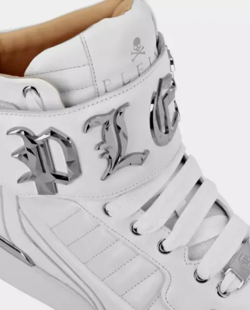 Białe sneakersy Hi-Top Gothic