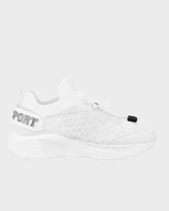 Białe sneakersy sportowe z logo