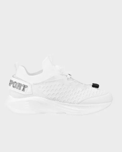 Białe sneakersy sportowe z logo