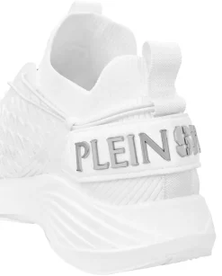 Białe sneakersy sportowe z logo