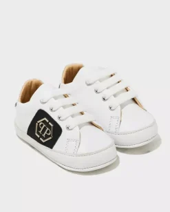 Białe sneakersy z logo 0-1 lat