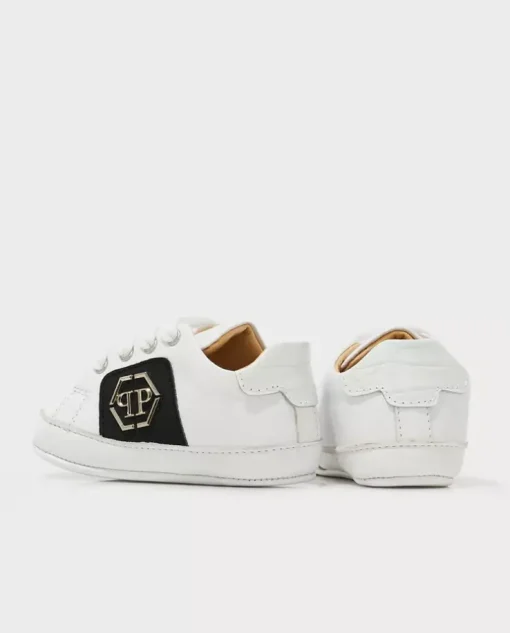 Białe sneakersy z logo 0-1 lat