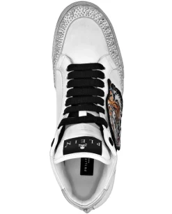 Białe sneakersy z wysoką cholewką