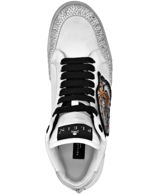 Białe sneakersy z wysoką cholewką