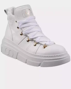 Białe sneakersy za kostkę