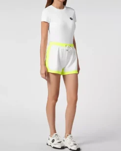 Białe spodenki dresowe Fluo