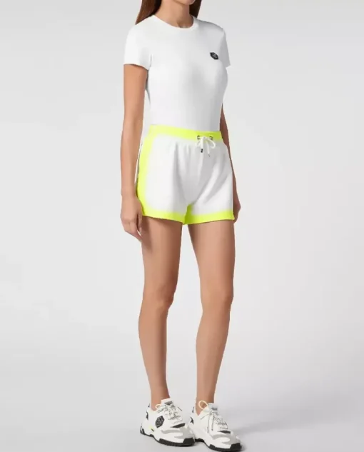 Białe spodenki dresowe Fluo
