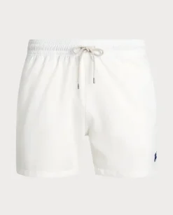 Białe spodenki kąpielowe Stretch Slim Fit