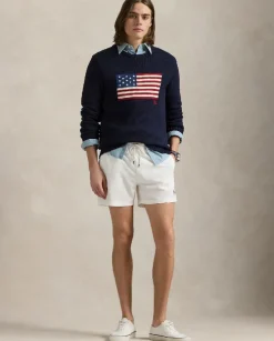 Białe spodenki kąpielowe Stretch Slim Fit