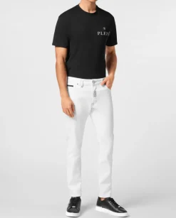 Białe spodnie jeansowe Skinny Fit