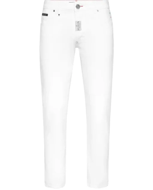 Białe spodnie jeansowe Skinny Fit