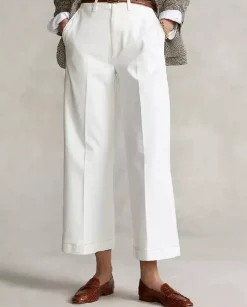 Białe spodnie Wide-Leg