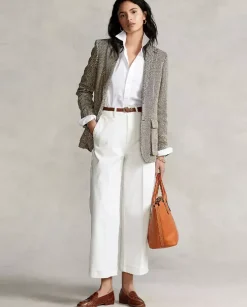 Białe spodnie Wide-Leg
