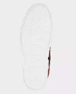 Biało-pomarańczowe sneakersy Hi-Top Python