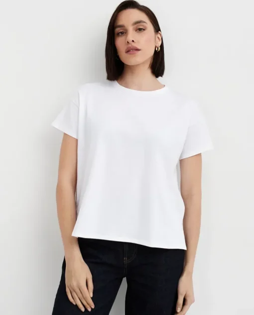 Biały bawełniany t-shirt