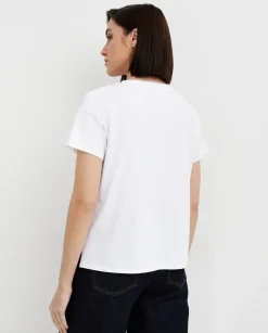 Biały bawełniany t-shirt