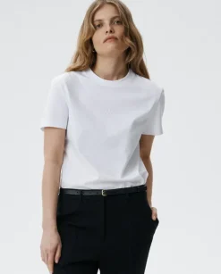 Biały bawełniany t-shirt Essenza
