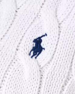 Biały kardigan Slim Fit z logo