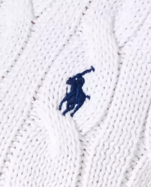 Biały kardigan Slim Fit z logo