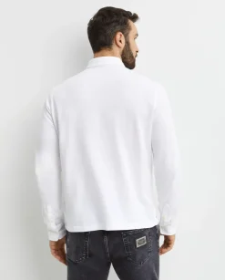 Biały longsleeve Straight Fit