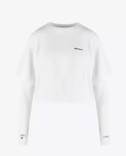 Biały longsleeve z nadrukiem Still